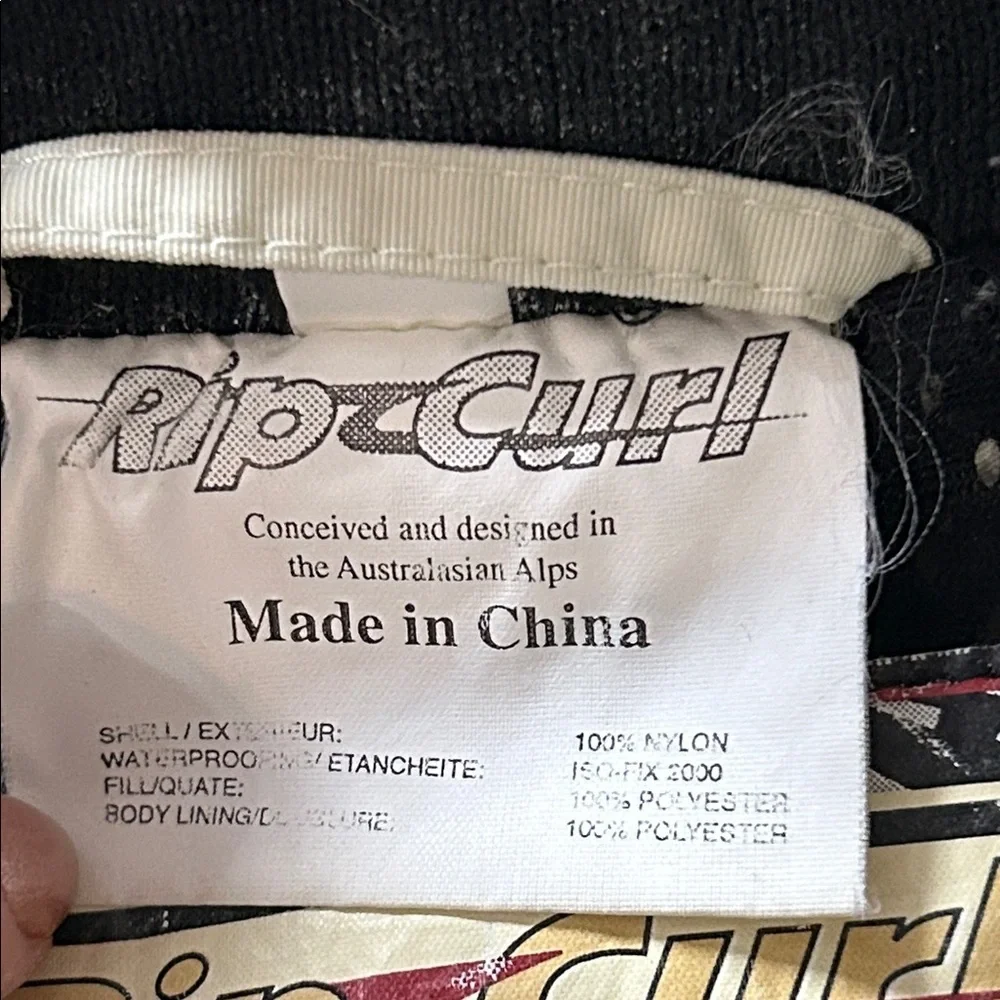Rare‎ Vintage Rip Curl No Flat Earth Y2K 1/4 Zip Pull Over Side Zip XL Coat